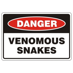 Danger Venomous Snakes Stickers Large (6)